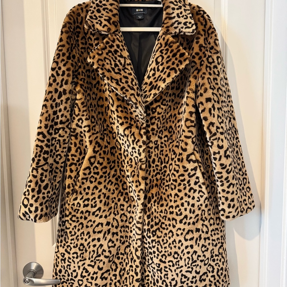 Anthropologie Animal Print Haux Fur Jacket